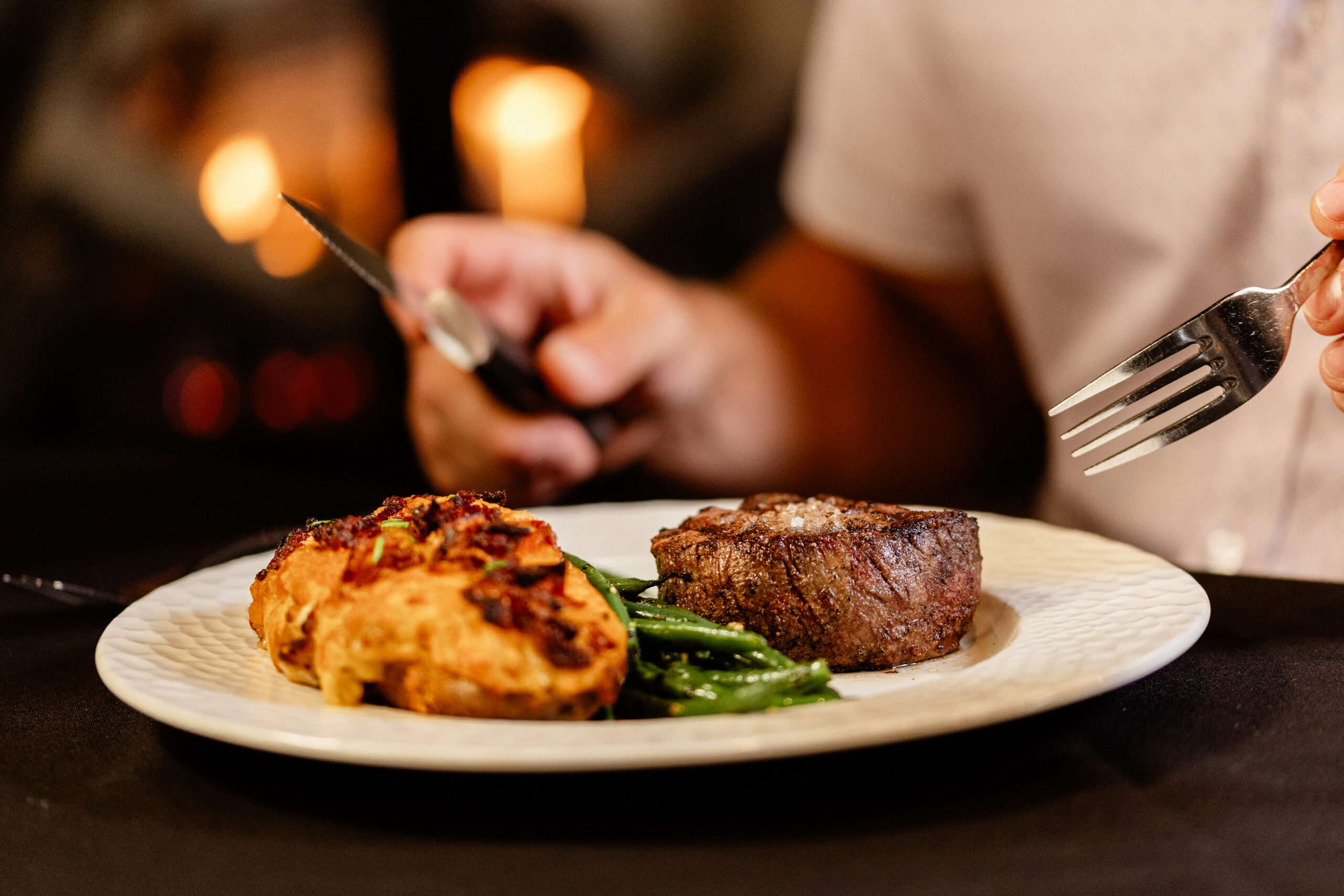 Signature filet at Cellar & Flame steakhouse in Traverse City